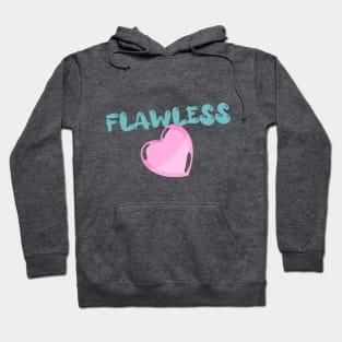 FLAWLESS (blue bubble text, pink heart) Hoodie